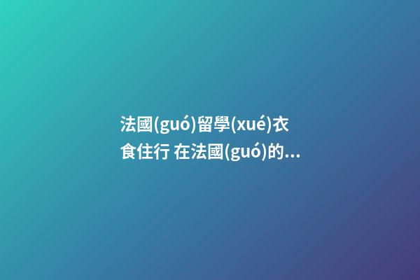 法國(guó)留學(xué)衣食住行 在法國(guó)的怎么買車